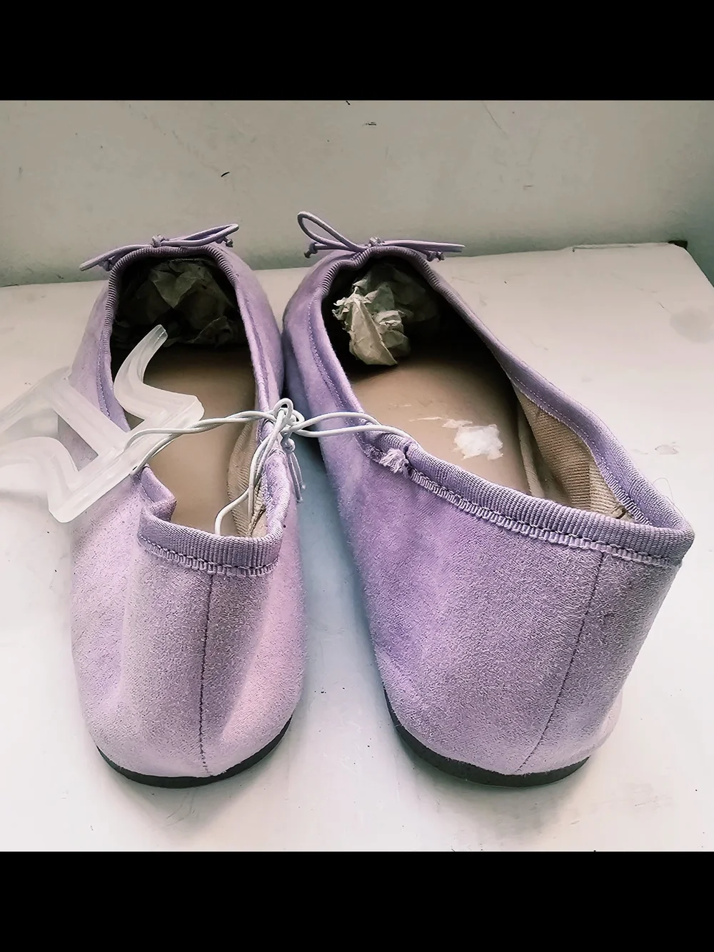 a new day Lavender Ballet Flats with Bow Accent